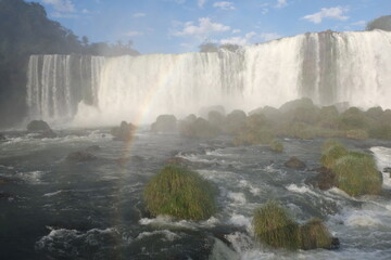 Rainbow at Iguaçu Falls in Paraná, Brazil.