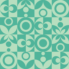 Minimal nature geometric shapes seamless pattern