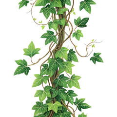 green leaves on white background