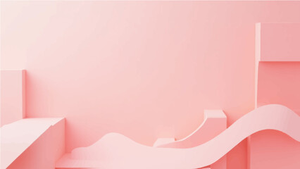 Abstract modern background with pink colors Minimal contemporary design Colorful paper color blocks mock up Trendy color block design Textured geometric background may use as background.