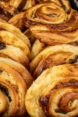 Delicious Pan Au Raisins On Sale At An Artisan Food Market