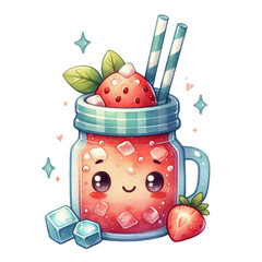 strawberry juice in a glass