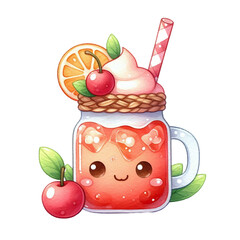 glass of juice and apple