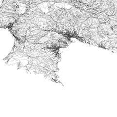 Fototapeta premium 3D illustration of city and urban in Rapallo Italy