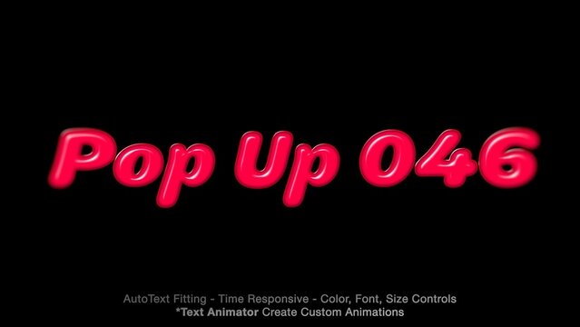 Pop Up Text Overlay (46) Editable Color, Font & Animation | Easy Animator Controls to Create Custom Text Animations
