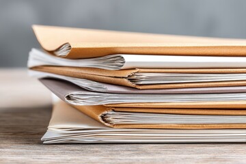 Stacked Eviction Notices Lying on a Wooden Surface Indicate Looming Housing Insecurity and Its Effects on Individuals and Families