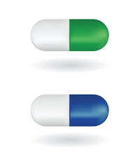 pill drug in capsule 3d icon