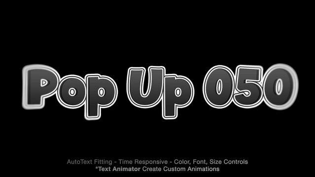 Pop Up Text Overlay (50) Editable Color, Font & Animation | Easy Animator Controls to Create Custom Text Animations

