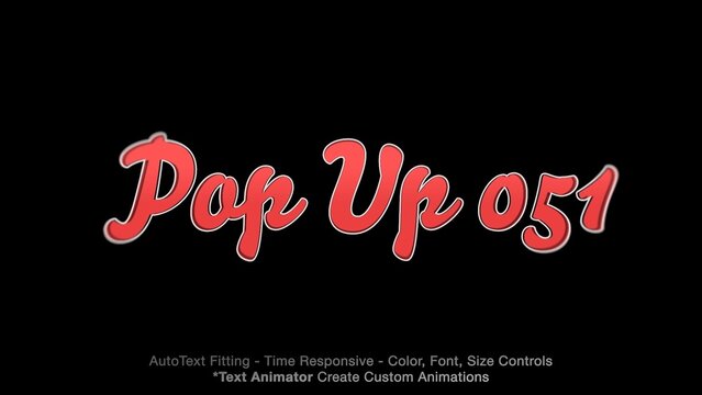 Pop Up Text Overlay (51) Editable Color, Font & Animation | Easy Animator Controls to Create Custom Text Animations
