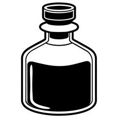 Pharmacy Bottle Outline Vector