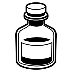 Pharmacy Bottle Outline Vector