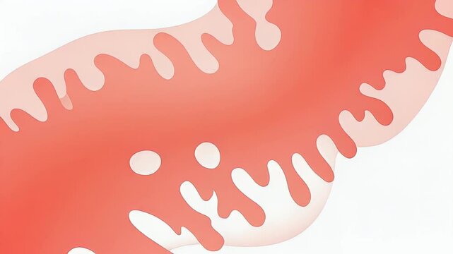Abstract Red Gradient Forms on White Background with Soft Edges and Fluid Shapes