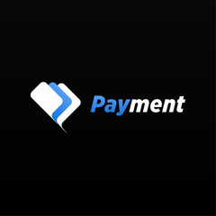Payment logo design template with unique letter P