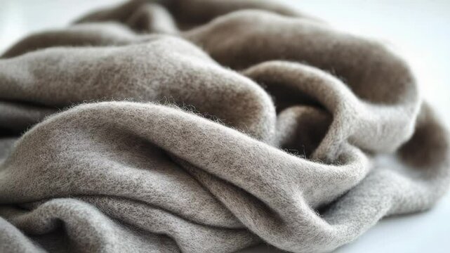 A close-up shot of a blanket on a table, perfect for use in still life photography or as a texture sample