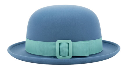 Isolated Blue Bowler Hat