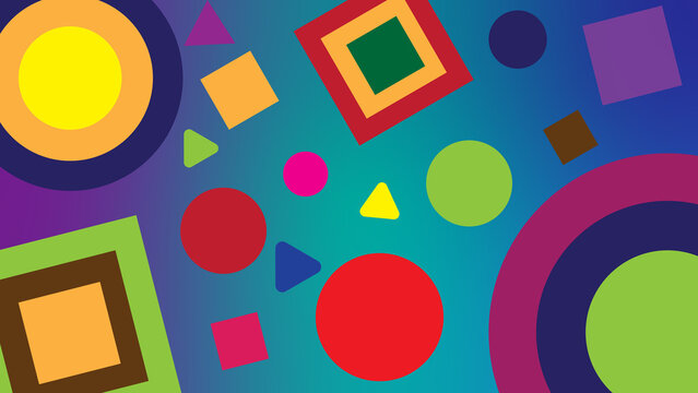 Abstract colorful background with geometric shapes and vibrant colors