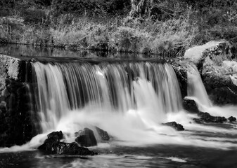 waterfall in the mountains