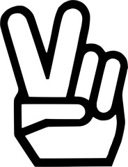 background ilustration finger of peace symbol