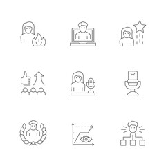 Set line icons of influencer