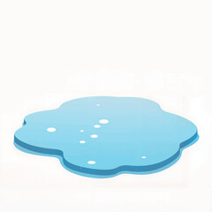 Thin layer of ice on still pond, serene winter illustration