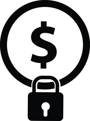 Fixed income icon. Save money symbol. Fixed price sign. flat style.