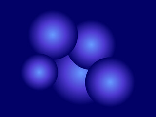 Circle abstract gradient background. Bright blue bubble abstract background, halftone.