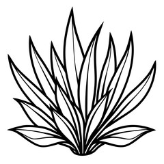 Delicate Plant Outline Vector