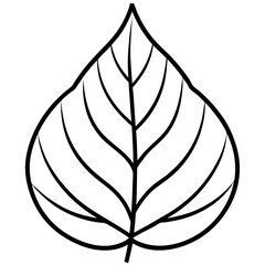 Early Leaf Shape Line Art Vector