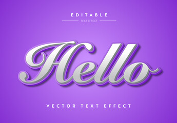 Creative Hello Text Effect Design