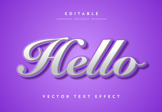 Creative Hello Text Effect Design