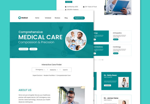 Health Care Medical Landing Page Design