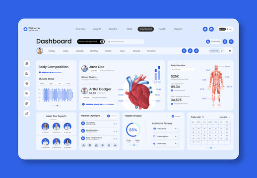 Medical Dashboard UI Design Template