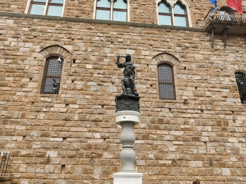 The Beautiful Sculpture of Judith and Holofernes, Florence, Italy.