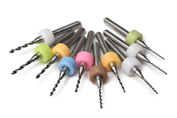 Set of color coded micro drill bits