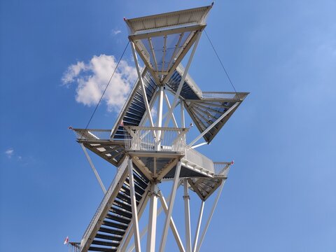 The Highest Peak of Observation Tower in Bratislava, Slovakia.