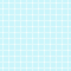 Seamless gingham pattern white on light blue