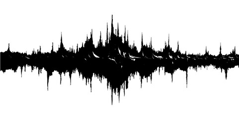 Abstract black Grunge Waveform Design