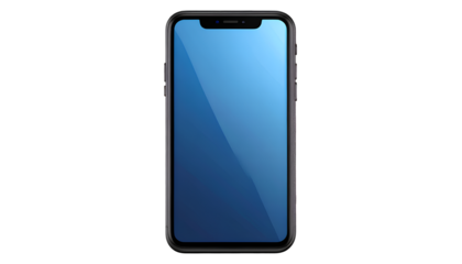 Modern Smartphone Isolated on Transparent Background PNG