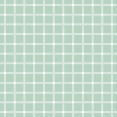 Fototapeta premium Seamless gingham pattern white on sage green