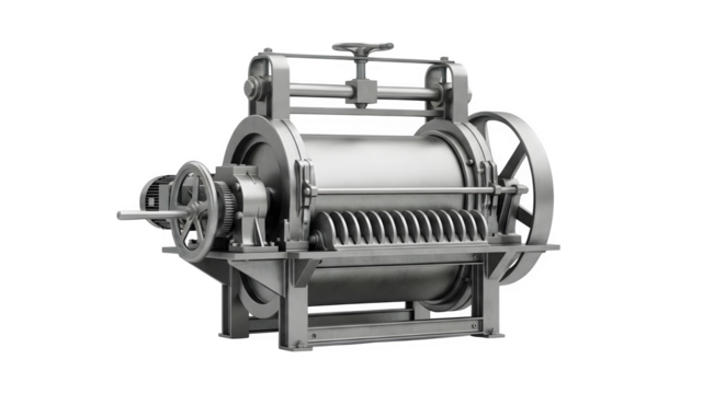 Antique laundry wringer 3d rendered isolated on transparent background