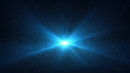 Fototapeta premium Abstract Blue Light Speed Vector Background with Glowing Neon Lines for Presentation Design and Web Banners, High Detail Minimalist Dark Theme with Blank Text Space