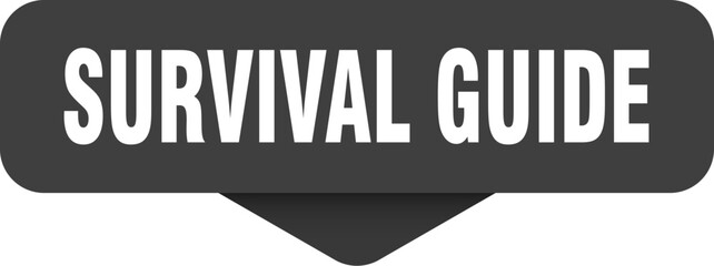 survival guide sticker. survival guide sign on transparent background