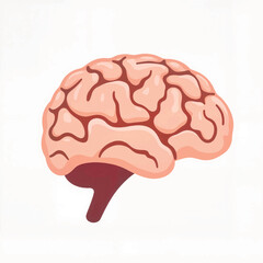 Brain illustration depicting cognitive function decline due to heat, mental health