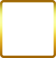 luxury Gold frame border transparent png or isolated on white. Textured golden border for poster, banner, greeting, card, book, print & publication design.	

