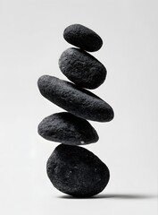 Stacked stones in perfect balance.