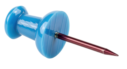 Isolated Blue Push Pin