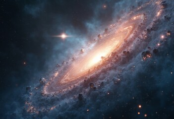 Fototapeta premium The dazzling universe wonders of the Milky Way