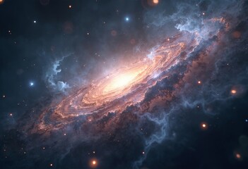 Obraz premium The magnificent picture of the universe and galaxy