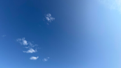 Blue sky and bright midday sun