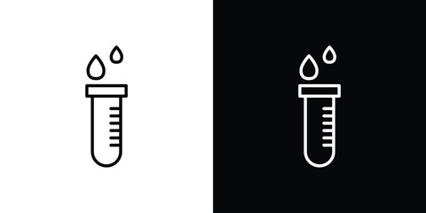 Blood test icon in black. flat graphic vector icon © Vince